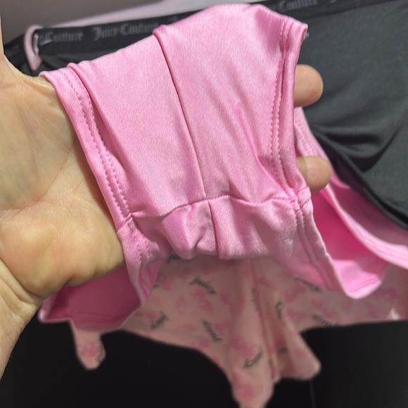 Juicy Couture 3 pack Cute & Curvy boy short panties,pink cherry pattern & solids - Picture 4 of 5